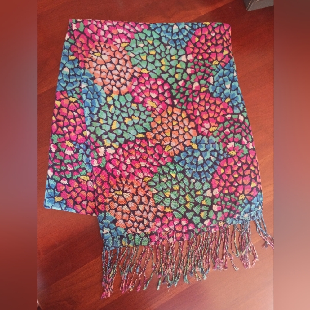 Lilly Pulitzer Murfee scarf "Tete a Tete" silk/cashmere